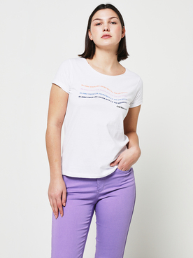 Tee-shirt C EST BEAU LA VIE 59CB2TS012 Blanc