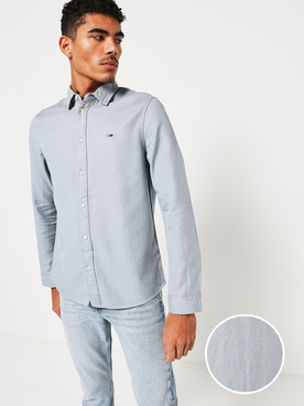 Chemise manches longues TOMMY JEANS SOLID TENCEL Gris