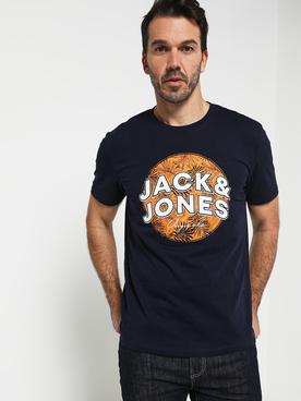 Tee-shirt JACK AND JONES BLOOMER BD T Bleu marine