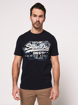 Tee-shirt SUPERDRY M1011321A Bleu marine