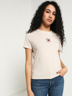 Tee-shirt TOMMY JEANS TINY TEE Beige