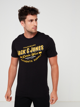 Tee-shirt JACK AND JONES LOGO TEE 5 Noir