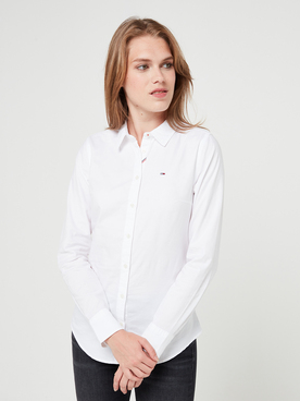 Chemise manches longues TOMMY JEANS OXFORD WH Blanc