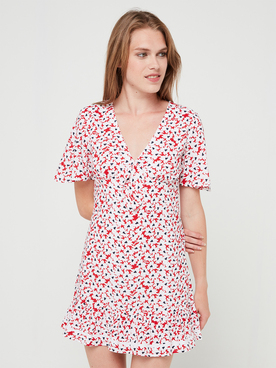 Robe TOMMY JEANS PRINTED KNOT Blanc