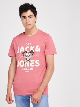 Tee-shirt JACK AND JONES SUMMERSKULL Rose