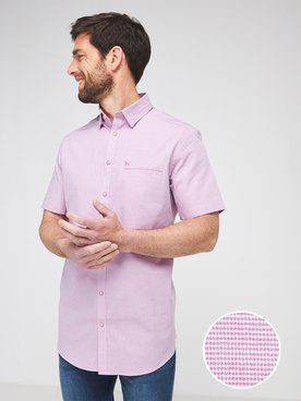 Chemise manches courtes CHARLES DE SEYNE 57CS1CS302 Rose