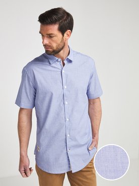 Chemise manches courtes NAPAPIJRI GING SS Bleu