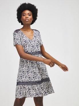 Robe LE TEMPS DES CERISES BLOOMY Blanc cass