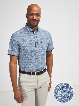Chemise manches courtes CHARLES DE SEYNE 57CS1CS104 Bleu