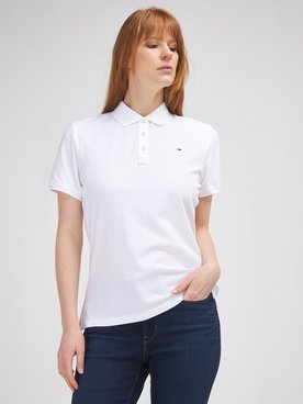 Polo TOMMY JEANS POLO SLIM TJ Blanc