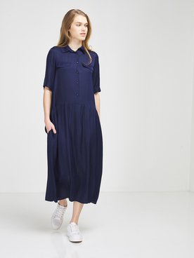 Robe LA FEE MARABOUTEE FA RO LAALIA Bleu marine