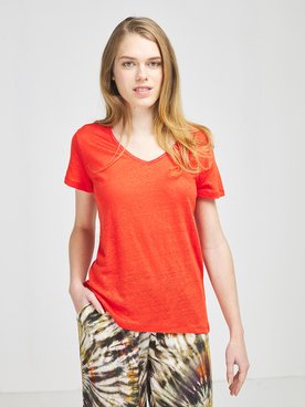 Tee-shirt LA FEE MARABOUTEE FA TS MEYSSANE Rouge vermillon