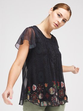 Tee-shirt DESIGUAL 21SWTKD2 Gris fonc