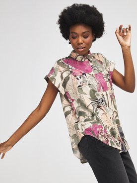 Chemise manches courtes DESIGUAL 21SWCN05 Beige