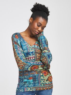Pull DESIGUAL 21SWJF49 Vert kaki