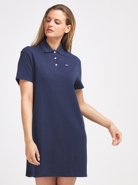 Robe TOMMY JEANS POLO DR2 Bleu marine