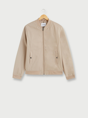 ODB Blouson Bombers En Toile Structure Taupe