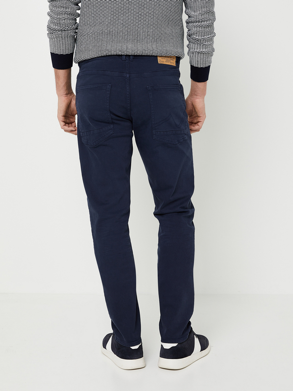 PETROL INDUSTRIES Pantalon 5 Poches Stretch, Coupe Slim Bleu Photo principale