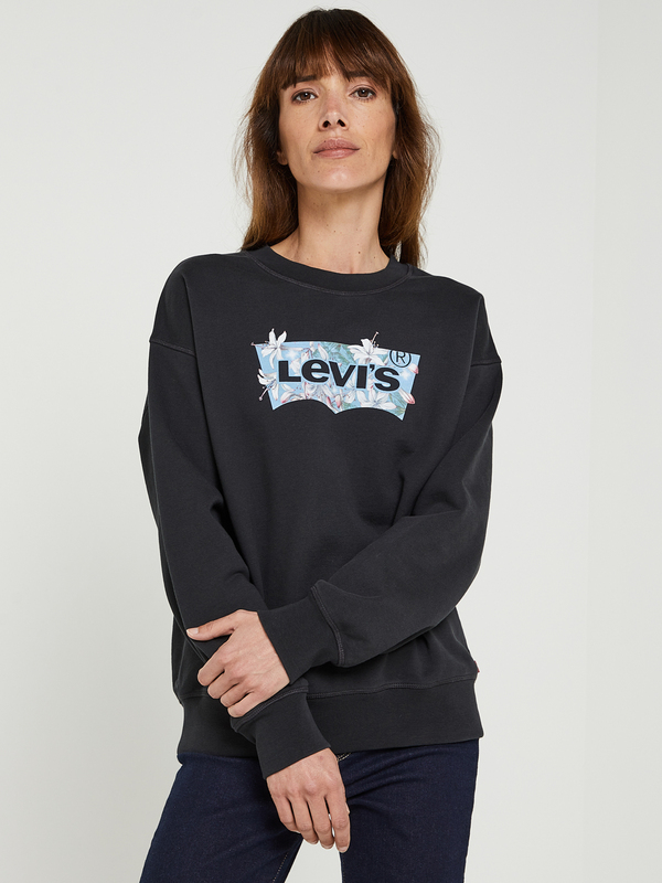 LEVI'S® Sweat-shirt Logo Batwing Fleuri Noir