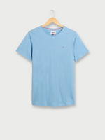 TOMMY JEANS Tee-shirt Uni, Col Rond Roulott Bleu