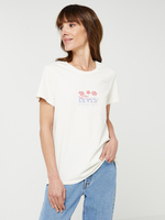LEVI'S Tee-shirt Logo Signature Fleuri Ecru