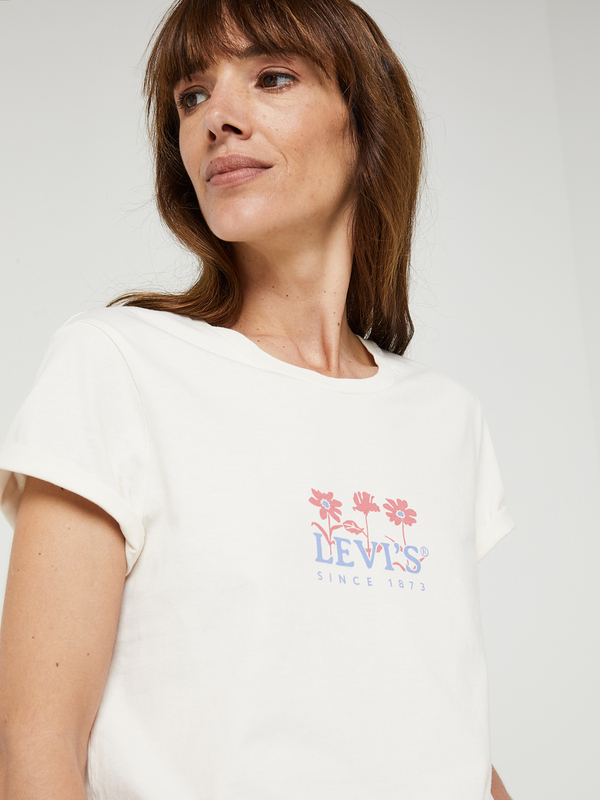 LEVI'S Tee-shirt Logo Signature Fleuri Ecru Photo principale