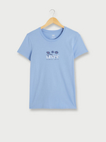 LEVI'S Tee-shirt Logo Signature Fleuri Bleu ciel