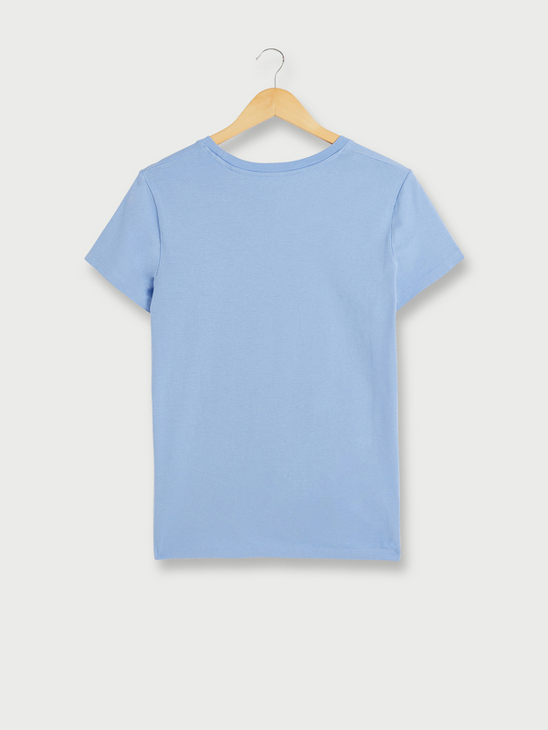 LEVI'S Tee-shirt Logo Signature Fleuri Bleu ciel Photo principale