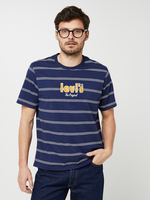 LEVI'S Tee-shirt Ray, Relaxed Fit, Signature Brode Sur La Poitrine Bleu marine