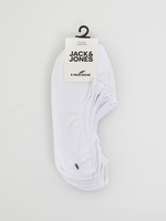 JACK AND JONES 5 Paires De Socquettes Invisibles Unies Blanc