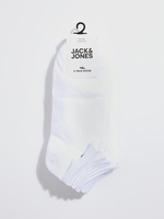 JACK AND JONES Lot De 5 Paires De Chaussette Basses Blanc