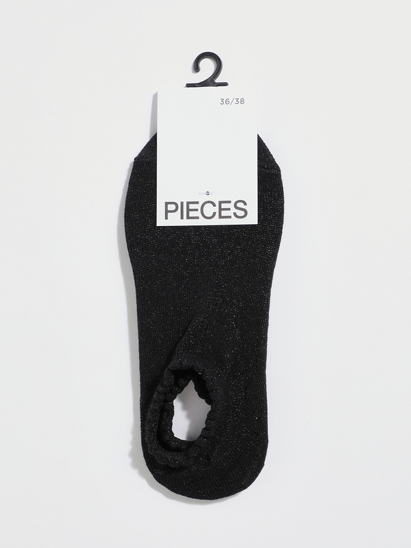 PIECES Socquettes Invisibles Avec Lurex Noir brillant