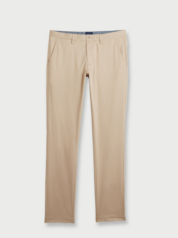 GANT Pantalon Chino, Coupe Slim, Tissu Léger Et Respirant Beige