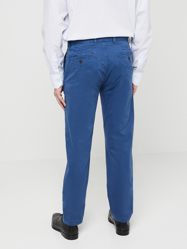 CAMBRIDGE LEGEND Pantalon Slack Uni Stretch, Coupe Ajuste Bleu Photo principale