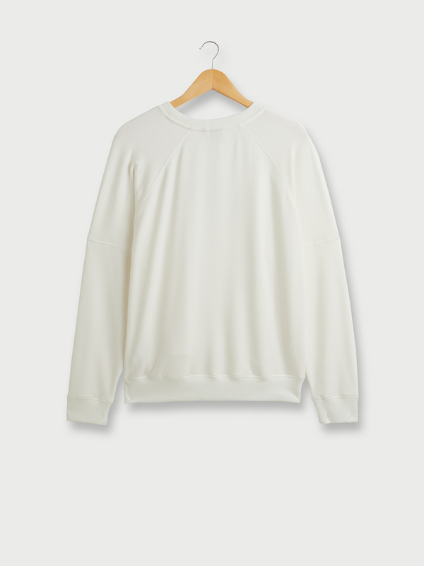 KAPORAL Sweat-shirt En Molleton, Col Rond, Logo Signature Fleuri Ecru Photo principale