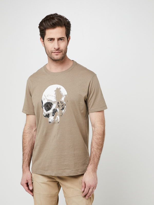 KAPORAL Tee-shirt Motif Placé Tête De Mort Taupe