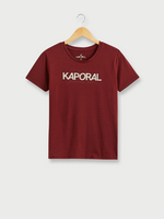 KAPORAL Tee-shirt Col Rond En Coton Bio, Logo Signature En Foil Argent Et Strass Brique