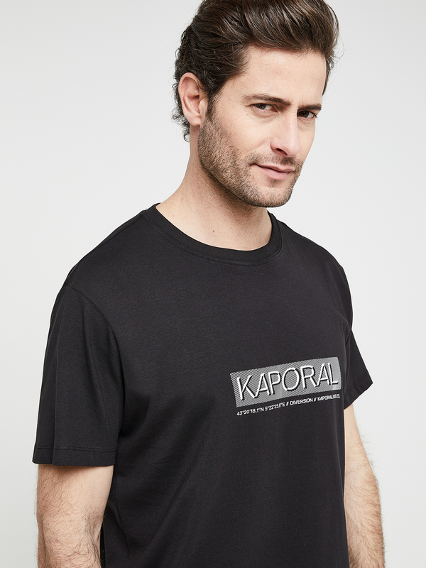 KAPORAL Tee-shirt Logo 100% Coton Bio Noir Photo principale