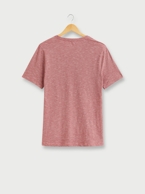 BASEFIELD Tee-shirt En Jersey Moulin, Col Rond, Modern Fit Rouge Photo principale