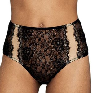UNDERPROTECTION Culotte Hipster Taille Haute En Dentelle Recycle Amy Black