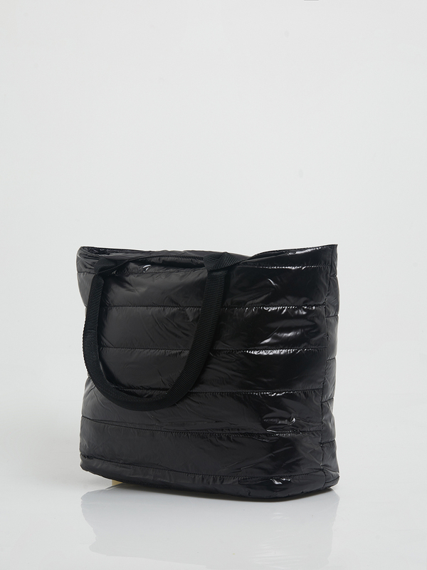 JOTT Tote Bag Matelass Noir brillant Photo principale