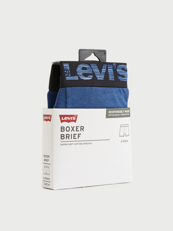 LEVI'S® 2 Boxers Assortis Avec Coton Biologique Bleu Canard 1002322