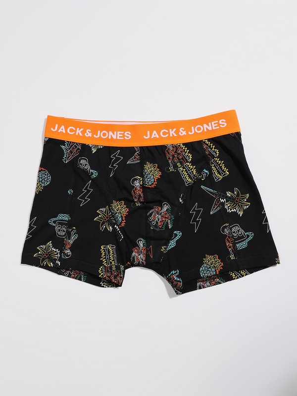 JACK AND JONES Lot De 3 Boxers Motifs Squelette Et Plage Bleu marine Photo principale