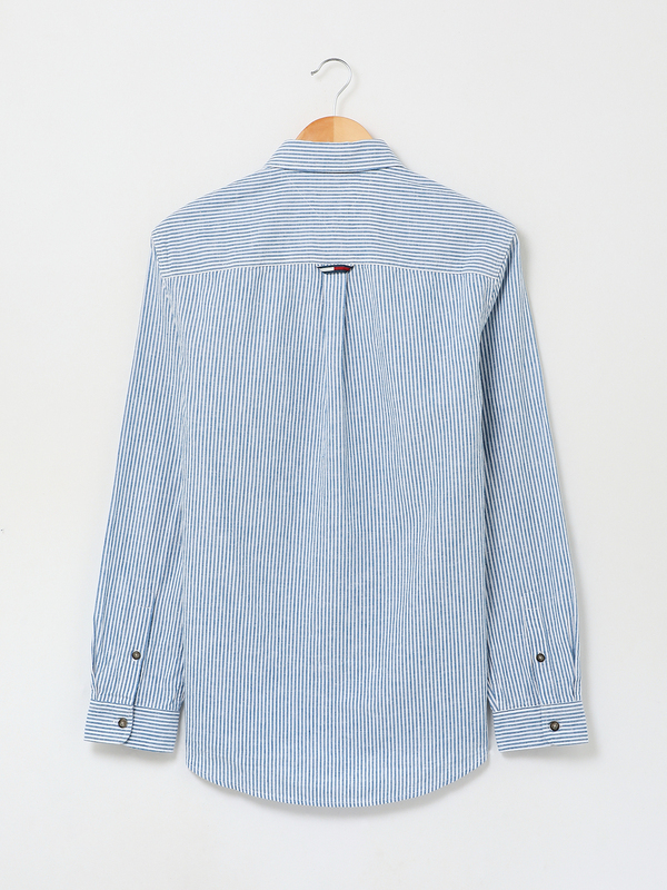 TOMMY JEANS Chemise  Rayures Bleu Photo principale