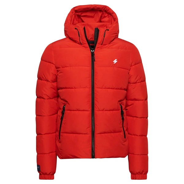 SUPERDRY Doudoune Superdry Hooded Sports Rouge Brillant Photo principale