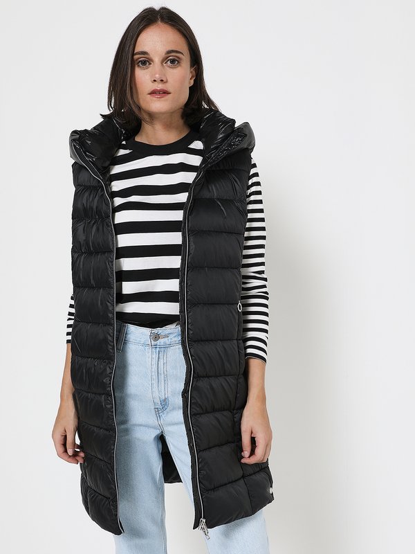 ESPRIT Micro Doudoune Longue Sans Manches Noir Photo principale