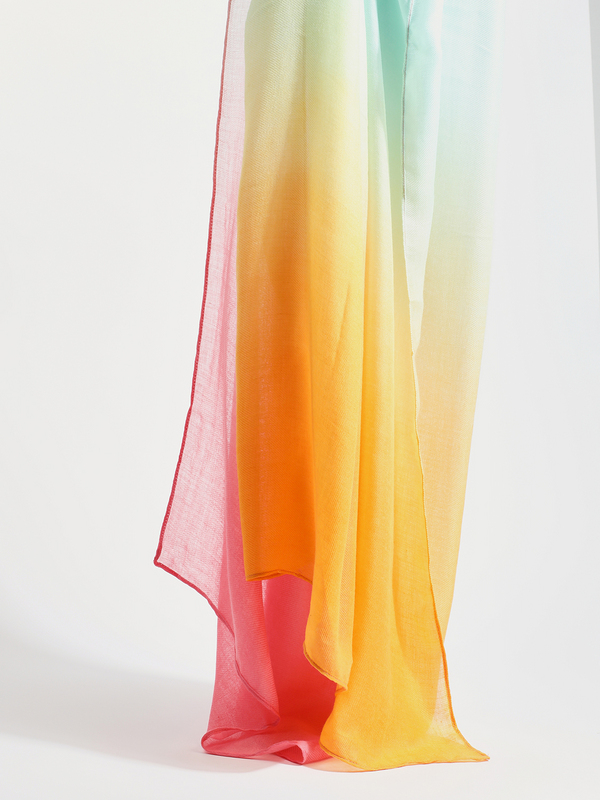 PIECES Foulard Tie And Dye Rose