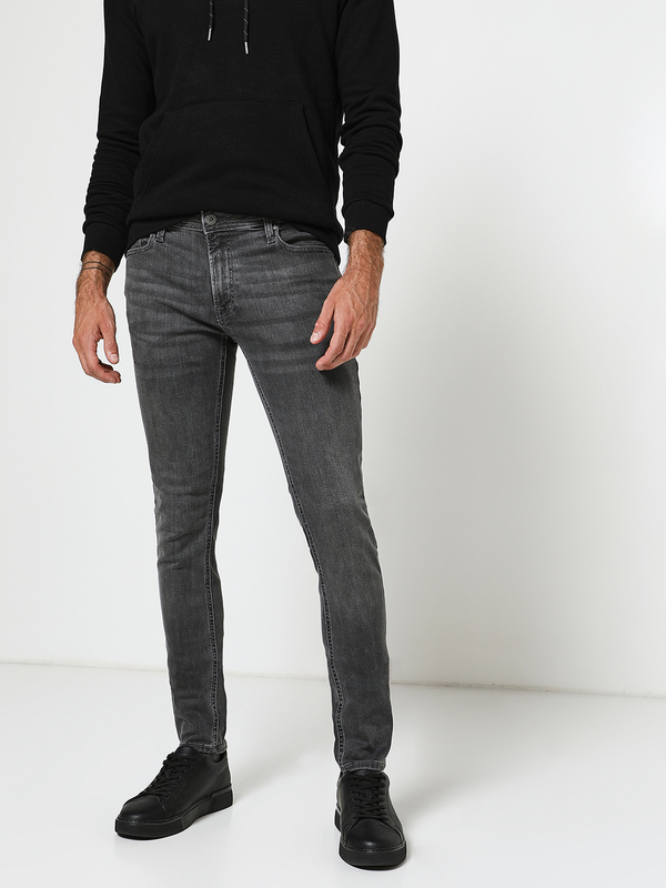 JACK AND JONES Jean Coupe Skinny Gris clair
