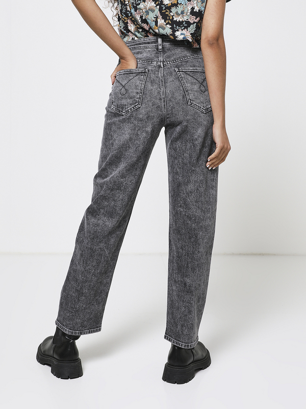 IKKS Jean Slouchy Cropped Gris Photo principale