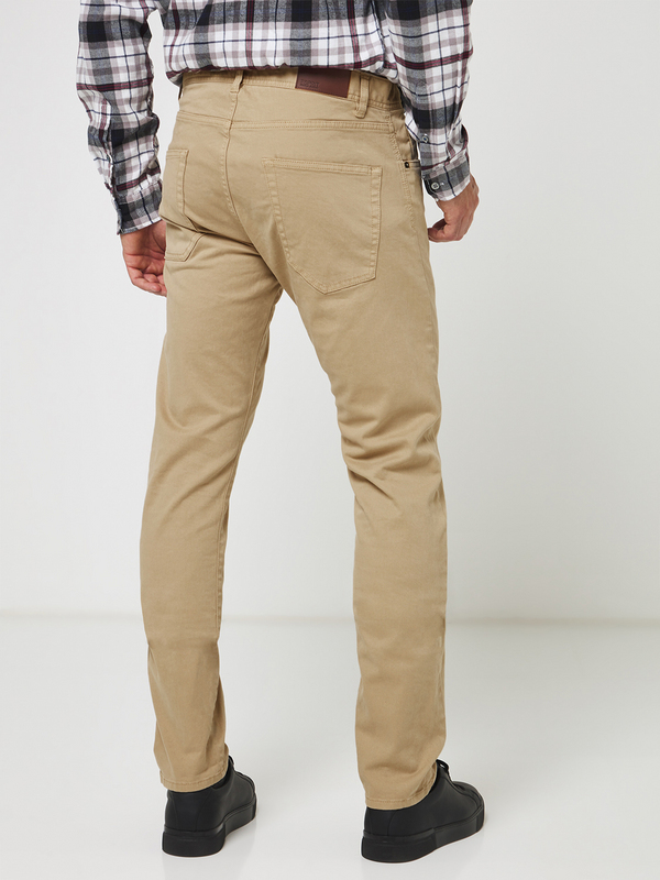 ESPRIT Pantalon 5 Poches En Coton Stretch Beige Photo principale